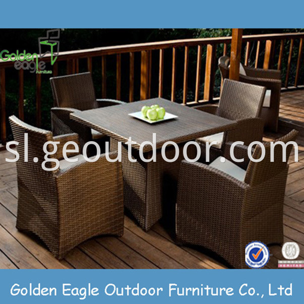 outdoor aluminium square patio dining set